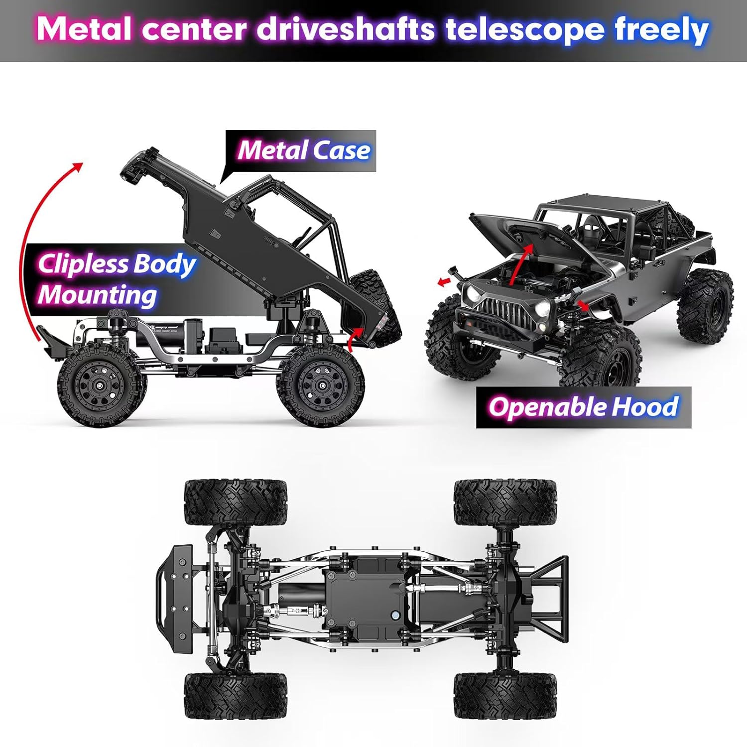 MYTOYS HYPER GO H12Y 1/12 Brushless 4WD RC Rock Crawler Truck