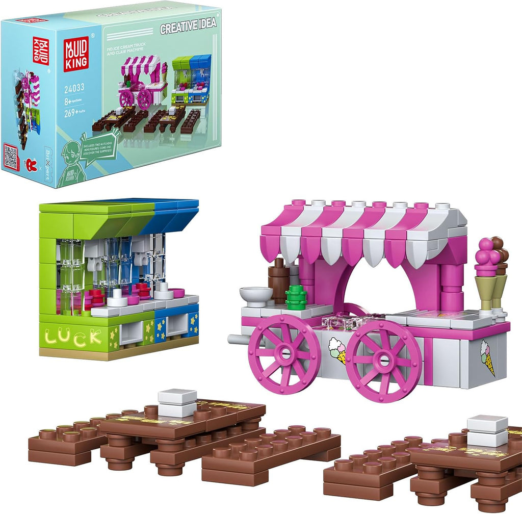 Mould King 24033 Ice Cream House & Claw Machine - DIY Modular Building Set (269 Pcs)
