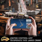 Mould King 17007 RC Liebherr LTM 11200 Technic Crane | 8506 Pcs Flagship Building Kit | 160cm Height 20-Motor Remote Control Heavy Truck