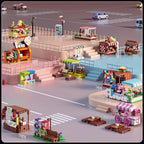 MYTOYS Modular Pizza Shop Street View Building Set – 246 Piece DIY Creator Architecture Kit