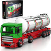 Mould King 24075 Tanker Truck Building Blocks Set – 556 Pcs Realistic Oil Transporter Scale Model Kit – STEM DIY Construction Toy & MOC Collectible Gift for Kids 4+ and Adults – 40cm Large Scale