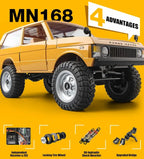 MN-168 1/12 RC Crawler - Classic 1970s Styling, 4WD, 280 Motor, 100m Range, 40-Min RTR