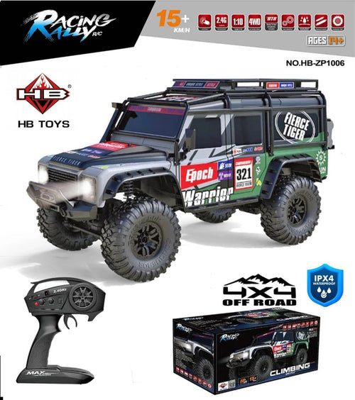 1/10 RC Rock Crawler - 15 km/h, 540 Motor, ABS Body, Waterproof ESC & LED Lights