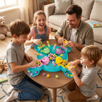 MyToys Hungry Frog Board Game for Kids — 2 to 4 Player Interactive Bean Eating Toy with 32 Multicolor Beans