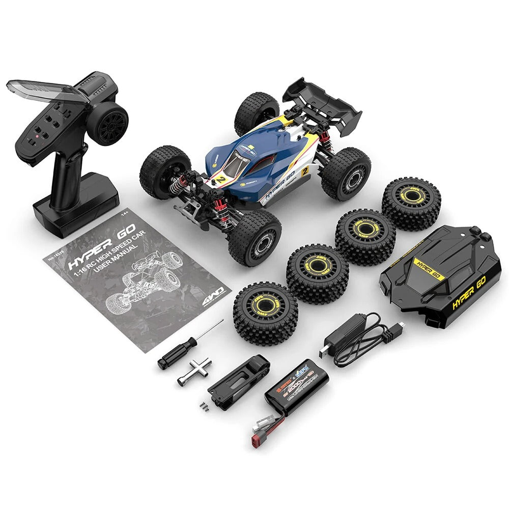 MJX Hyper GO 16213 1/16 4WD Brushless RC Buggy RTR (50+ km/h) – Includes 2S LiPo Battery, Charger