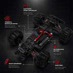 MYTOYS  S910 High-Speed 1:16 4WD Brushlees Remote Control Off-Road Truck - 60km/h Top Speed, LED Headlights, 2.4GHz Proportional Control