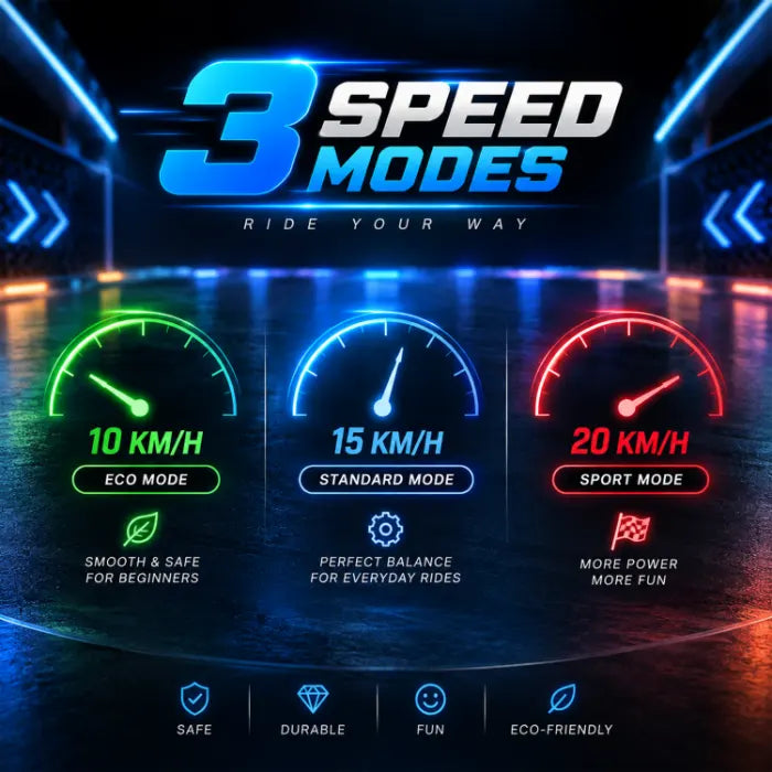 MT706 Drift Scooter – 3-Wheel, 20 km/h, 36V, Bluetooth Speaker, LED Lights & Safety Gear