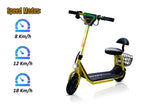 MT390 Kids Electric Kick Scooter with Seat - 18 km/h, 300W Motor, LED Lights, Bluetooth Speaker & Storage Basket