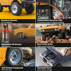 MN-168 1/12 RC Crawler - Classic 1970s Styling, 4WD, 280 Motor, 100m Range, 40-Min RTR