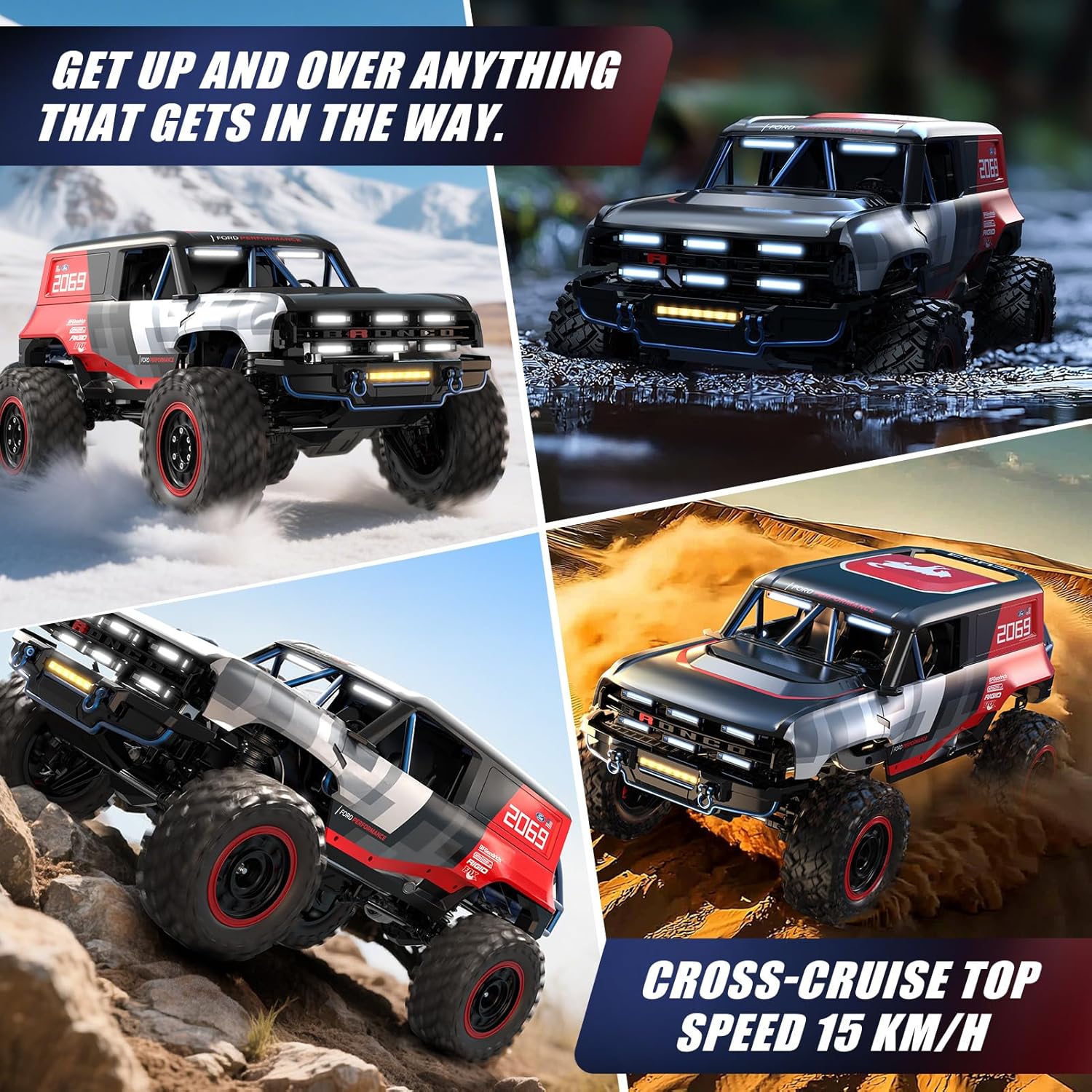MJX H12P 1/12 Scale Ford Bronco R Brushless RC Rock Crawler (RTR)