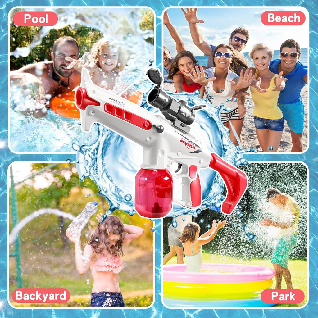 MY TOYS Automatic Electric Water Gun – 1000cc High-Capacity Blaster (50ft Range)