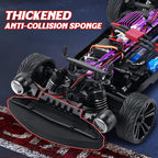 MY TOYS 1/16 RC Drift Car 4WD – 38KM/H High-Speed Remote Control Car with 6 LED Light Modes, 1 Battery & Dual Tire Sets (Racing & Drifting) for Kids & Adults