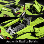 Mould King 10011 Technical Green Supercar | 1:14 Scale MOC Building Blocks Set (1,133 Pieces)