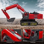 Mould King 15062 Motorized Technik Excavator | 1,500+ Pcs App-Controlled STEM Building Set