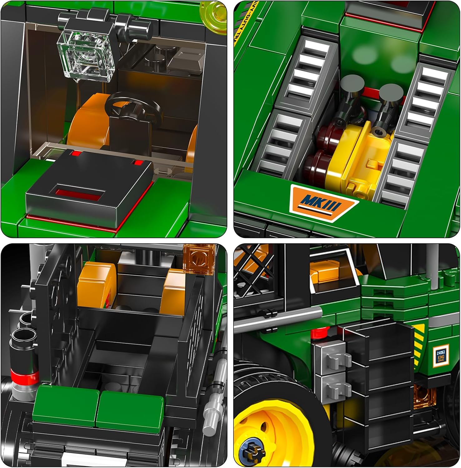 Mould King 24061 Mini World: Heavy-Duty Agricultural Tractor Building Set