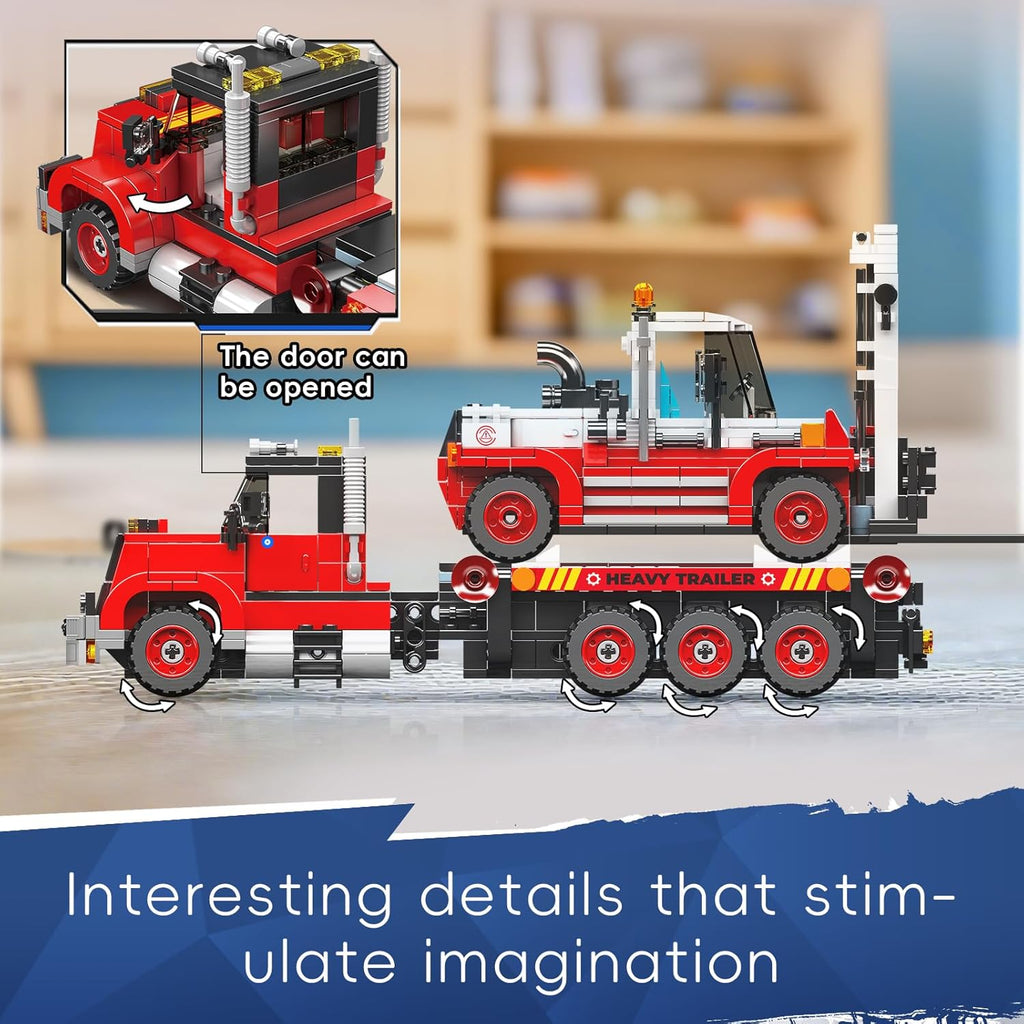 Mould King 24079 Remote Controlled 2-in-1 Forklift & Tow Truck Building Set