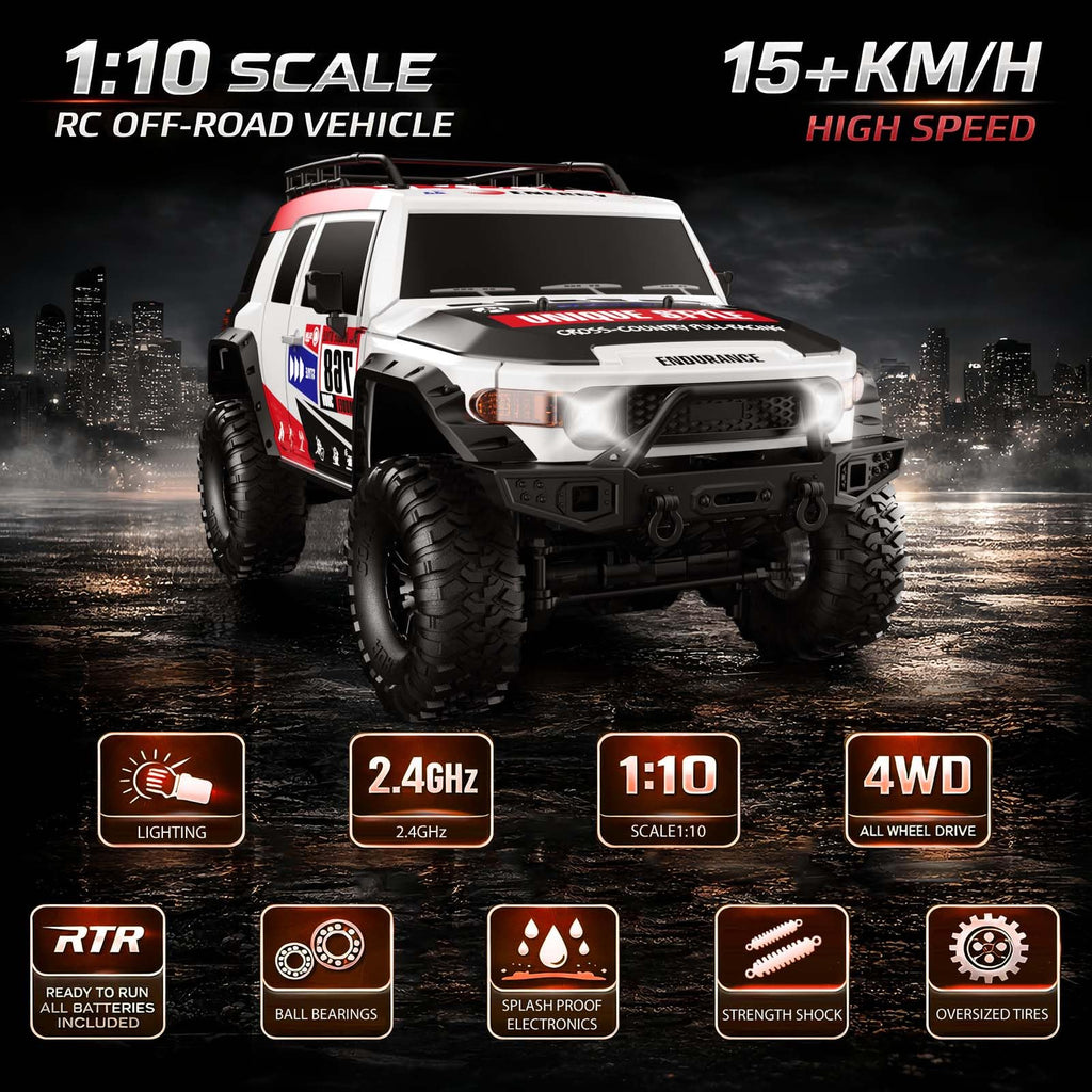 MY TOYS 1/10 Scale RC Crawler - 4WD Hobby Grade Offroad Rock Crawler (ABS Hard Shell & RTR)