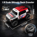 MY TOYS 1/10 Scale RC Crawler - 4WD Hobby Grade Offroad Rock Crawler (ABS Hard Shell & RTR)