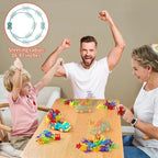 MYToys Electric Truck Toy, 48 Stacking Chairs, Yellow Animal Theme Bear Pickup Car, Montessori Educational Color Recognition Stacking Game, Toddlers and Kids Age 3+