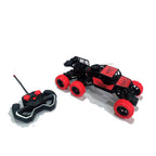 MYTOYS 6WD Alloy Climbing RC Car for Kids – 6 Wheel Drive All Terrain Remote Control Rock Crawler with Suspension, Rechargeable Battery, Red (28cm)