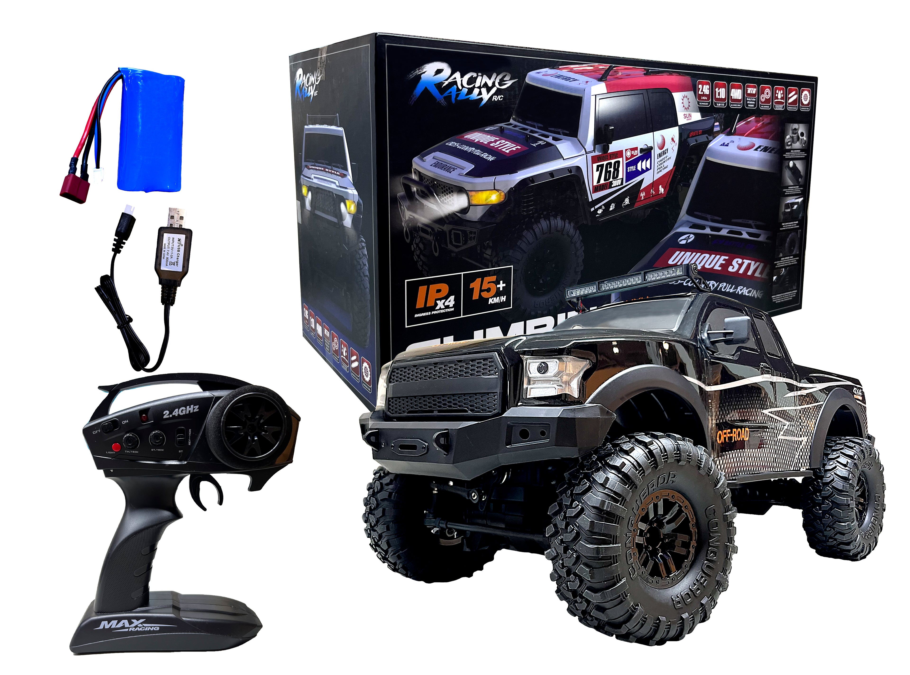 MY TOYS 1/10 Scale RC Crawler - 4WD Hobby Grade Offroad Rock Crawler (ABS Hard Shell & RTR)