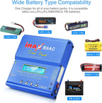 iMAX B6 AC 80W Smart Balance Lipo Battery Charger & Discharger | Universal Digital LCD Screen Charging Station for 1S-6S LiPo, LiFe, NiMH, NiCd & Pb Batteries for Hobby RC Vehicles, Drones & Packs