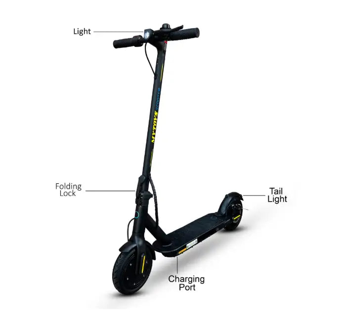 MT760 Electric Kick Scooter – 45 km/h, 350W, 36V, 20km Range – Foldable & App Control