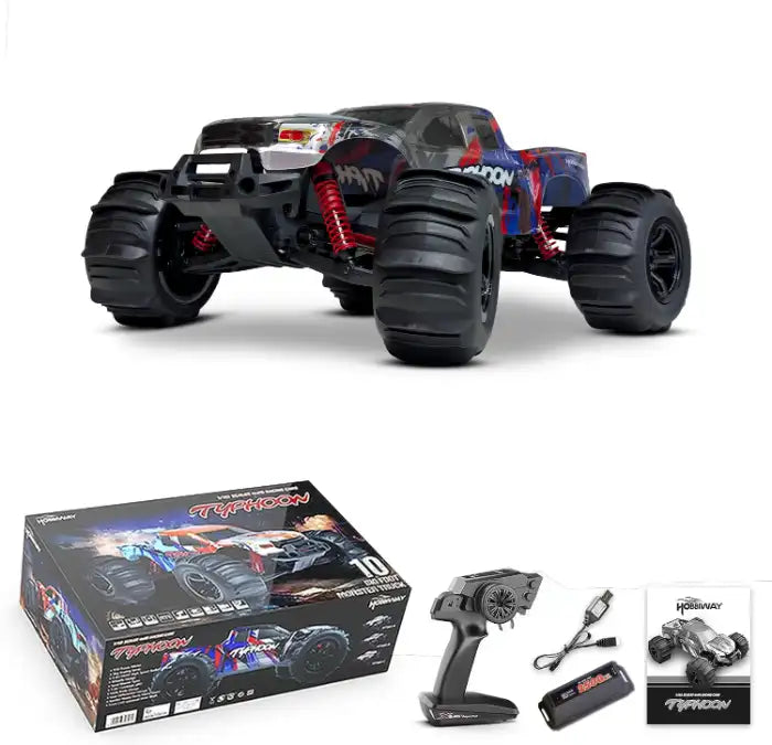 MYTOYS Hobbiway Typhoon MT660 1/10 4WD RTR High Speed RC Monster Truck - Off-Road & Sand Tyre Editions