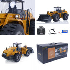 HUINA 1583 1/14 Scale RC Wheel Loader – 10-Channel Hobby-Grade Remote Control Construction Truck with Alloy Metal Cab & Bucket