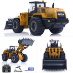 HUINA 1583 1/14 Scale RC Wheel Loader – 10-Channel Hobby-Grade Remote Control Construction Truck with Alloy Metal Cab & Bucket