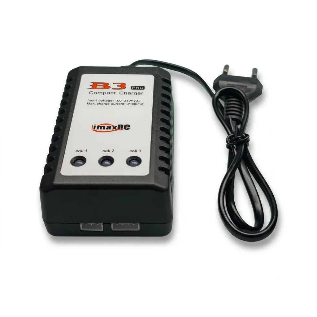 B3 Pro Compact LiPo Battery Balance Charger (2S & 3S) | 7.4V - 11.1V RC Battery Charger