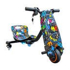 36V Electric Drift Scooter for Kids (Ages 4+) - 3-Speed Modes, 360° Rotating Tricycle, Bluetooth Music, Multicolor LED Lights, 250W Brushless Motor, Max Speed 15km/h, Includes Helmet & Safety Gears