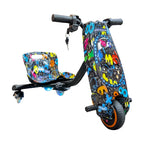 36V Electric Drift Scooter for Kids (Ages 4+) - 3-Speed Modes, 360° Rotating Tricycle, Bluetooth Music, Multicolor LED Lights, 250W Brushless Motor, Max Speed 15km/h, Includes Helmet & Safety Gears