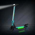 2-Wheel Kids Electric Scooter – 130W, 16 km/h, 21.6V, 8 km Range, LED Lights & Foldable