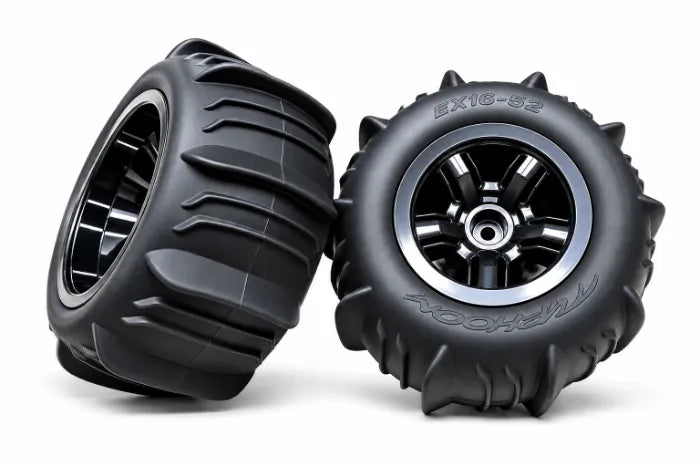 MYTOYS Typhoon RC Sand Tires & Wheels – Paddle Tyres for RC Monster Truck 2Pc Set