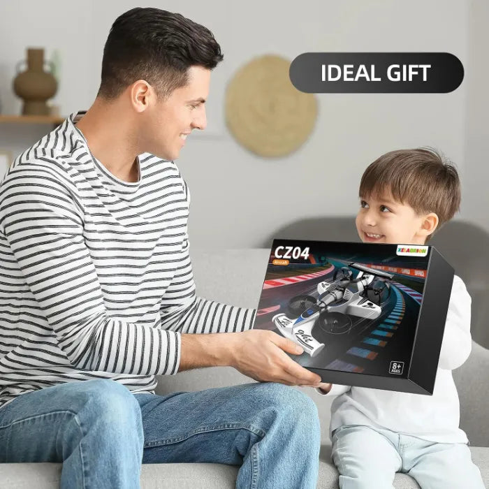 MYTOYS 2-in-1 RC Drone &amp; Stunt Drone for Kids – Land &amp; Air 360° Flying Drone with, 3 Speed Modes &amp; LED Lights