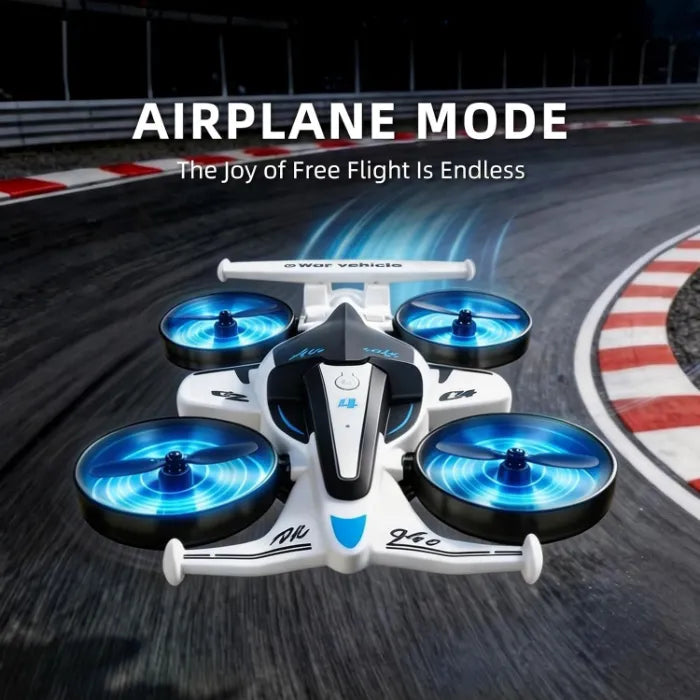 MYTOYS 2-in-1 RC Drone &amp; Stunt Drone for Kids – Land &amp; Air 360° Flying Drone with, 3 Speed Modes &amp; LED Lights