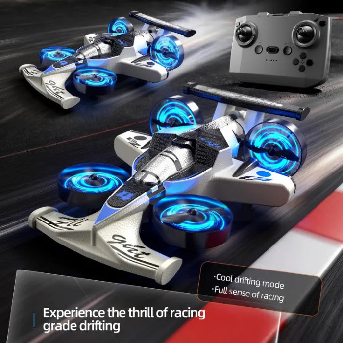 MYTOYS 2-in-1 RC Drone &amp; Stunt Drone for Kids – Land &amp; Air 360° Flying Drone with, 3 Speed Modes &amp; LED Lights