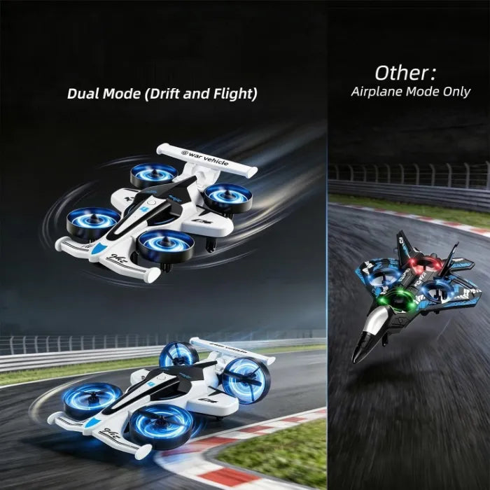 MYTOYS 2-in-1 RC Drone &amp; Stunt Drone for Kids – Land &amp; Air 360° Flying Drone with, 3 Speed Modes &amp; LED Lights
