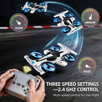MYTOYS 2-in-1 RC Drone &amp; Stunt Drone for Kids – Land &amp; Air 360° Flying Drone with, 3 Speed Modes &amp; LED Lights