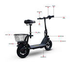 MT756 Electric Kick Scooter – 45 km/h, 500W, 48V, 35km Range – Off-Road Tires & Foldable