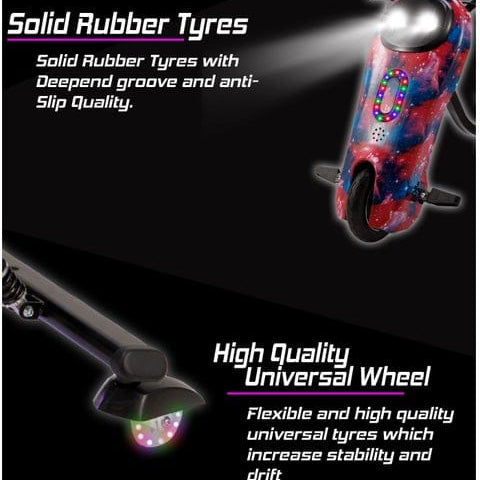 Mytoys MT706 36V Drift Scooter 3‑Wheel, 20km/h, Bluetooth, Lights & Speaker