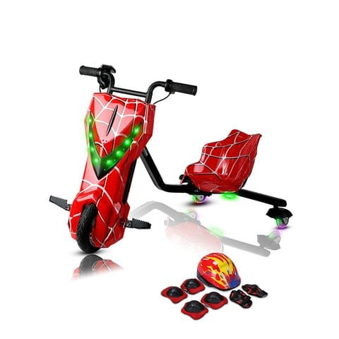 Mytoys Spider Red Electric Drift Scooter 250W, Bluetooth, 3‑Wheel- MN903