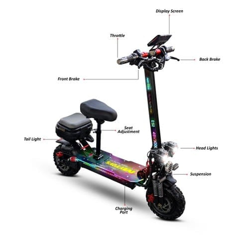 Mytoys  High‑Speed Electric Scooter 2000W, 65 km/h, Foldable-MT400