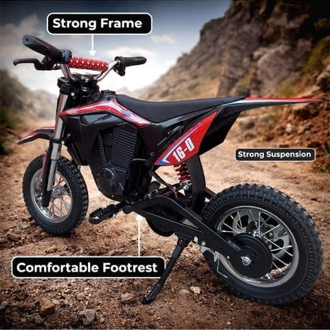 MYTOYS Kids Electric Dirt Bike 300W, 25km/h Speed, 15km Range, 36V Battery, Ages 5+