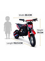 MYTOYS Kids Electric Dirt Bike 300W, 25km/h Speed, 15km Range, 36V Battery, Ages 5+