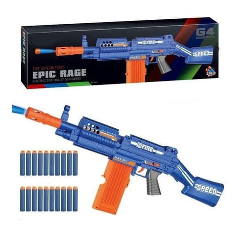 Epic Rage G4A Electric Dart Blaster with 20 Soft Foam Bullets (74×19×5cm)