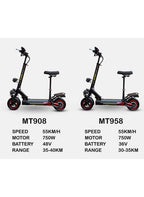 Mytoys MT958 Electric Scooter with Seat, 750W Motor, 55km/h Speed, 35km Range