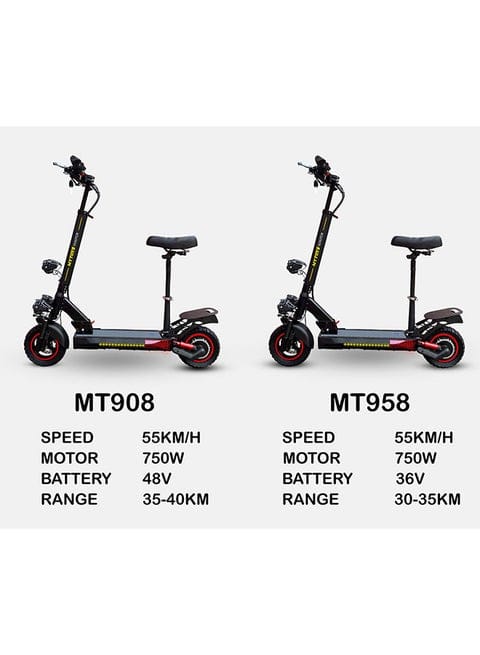 Mytoys MT958 Electric Scooter with Seat, 750W Motor, 55km/h Speed, 35km Range
