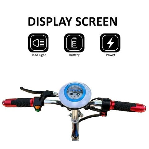 Mytoys MT740 Three Wheel Electric Scooter 350W, 35km/h, Foldable, 36V Battery, Seat & Basket